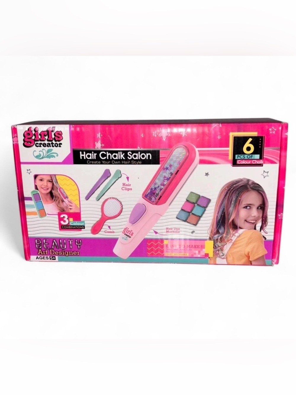 Girl's Creator 6-Color Hair Chalk Salon